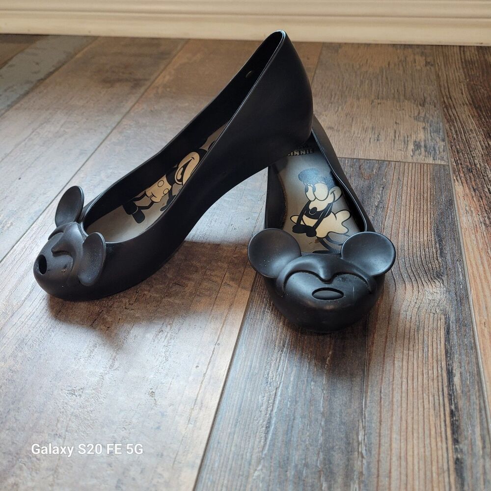Melissa x Disney Minnie Mouse Ultragirl III Flats Black USA 6.5/7 SB9